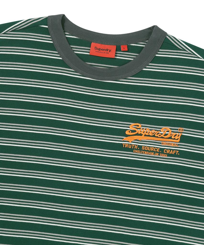 Syupeodeulai Logo Stripe T-Shirt Hunter