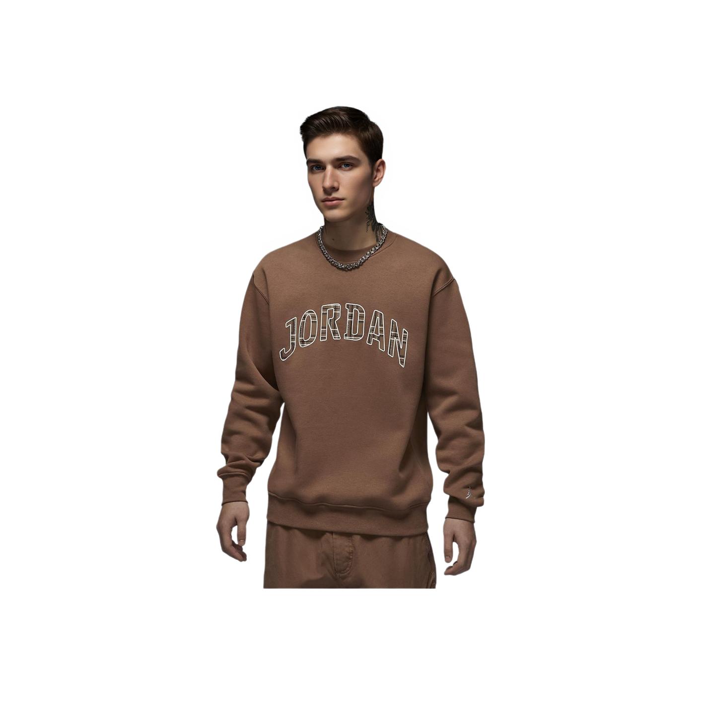 

Jordan Essentials Comfortable Soft Crewneck Fleece Sweatshirt Men sweatshirt Dark-Brown Sail FV7461223 S