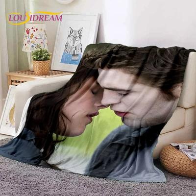The Twilight Saga Edward Bella Soft Flannel Blanket for Bed Bedroom Sofa Picnic,Throw Blanket for Cover Outdoor Leisure Nap Gift
