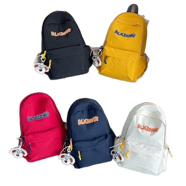 Schoolbag Japanese Ins Campus College Wind Lightweight Simple Casual Fashion Versatile School Bag Junior High School Student Backpack
