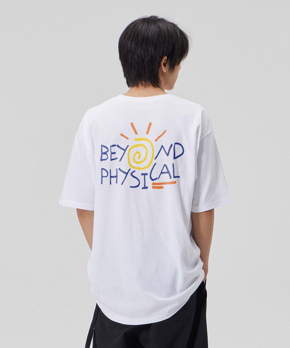 Astral Projection [Beyond Physical] Cotton Loose Fit Short Sleeve T-Shirt_White L