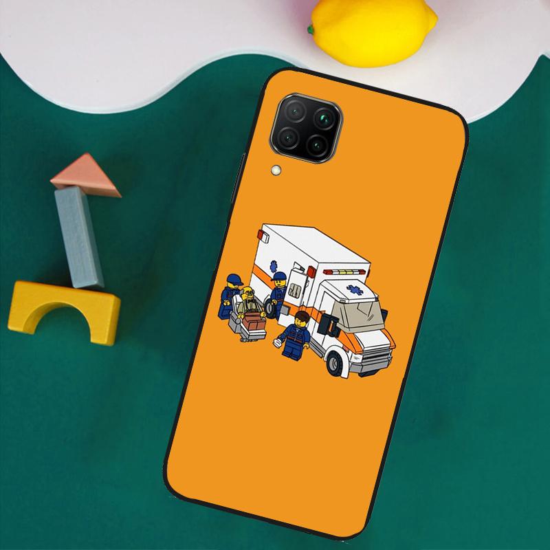 EMT EMS Ambulance For Huawei Nova Y73 Y72 Y70 Y90 Y60 Y61 Y91 12s 12i 11i 8i 9 10 SE P40 Lite P30 P60 Pro Case