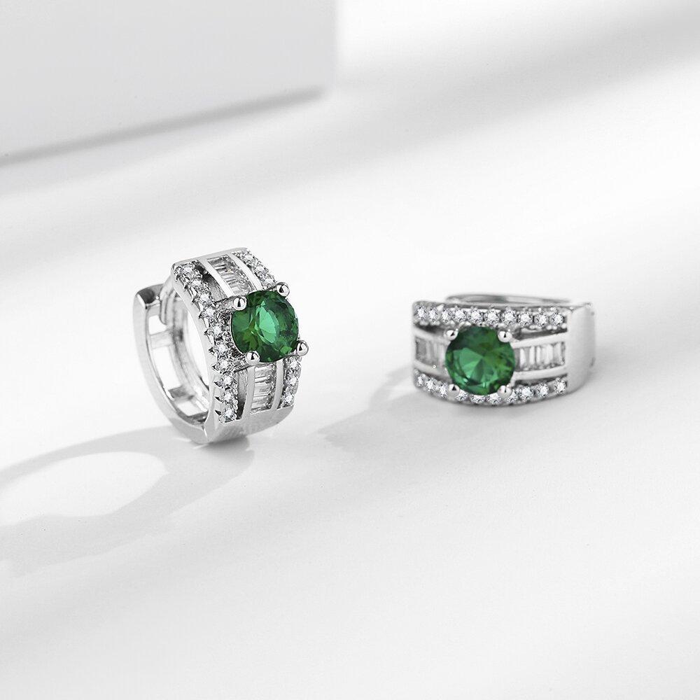 Ebay Simple Full Diamond Round Ear Buckle Accessories Temperament Ear Jewelry Zircon Earrings