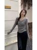Women's Slim-fit Long-sleeve Waist-cinching V-neck Top - Autumn Fashion Versatile Base Layer