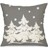 Gray Christmas Pillow Covers Merry Christmas Tree Believe Snowflake Winter Holiday Decor Cushion Cover for Home Couch 45X45