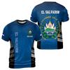 EL Salvador Flag Graphic T Shirts For Man Clothes Maillot Football Summer Fashion Trend Loose Sports Crew Neck Unisex Tees Tops