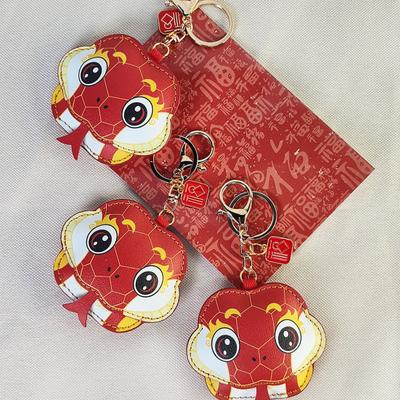 Chinese Zodiac Snake Keychain 2025 Year of Snake Hanging Pendant Red