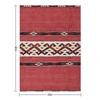 Triangle Stripe Kilim 19th Century Authentic Colorful Picture of a Red Black and White Rug Throw Blanket Quilt Flannels Blankets