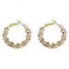 Flashy Zirconia Hoop Earrings - Exaggerated Ear Ring - Luxurious and Niche Small Earrings
