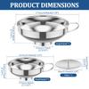 3 Packs Stainless Steel Canning Funnels with Strainer Wide Mouth Jar Funnels Kitchen Gadgets for Jam Oil Spice Sugar Flour
