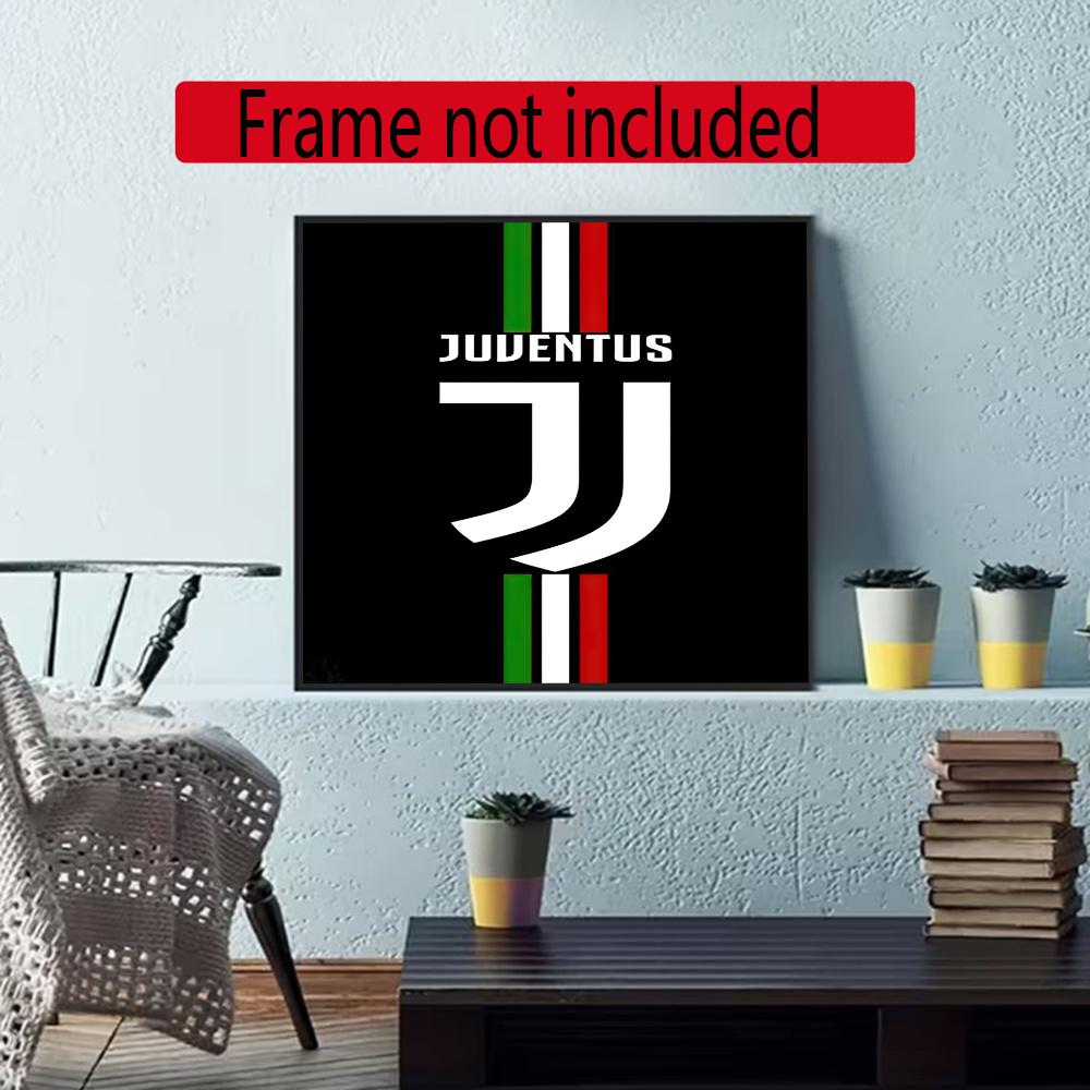 Juventus 5D Diamond Painting Round Diamond Rhinestones Mosaic Diamond Embroidery Wall Paintings Rhinestones Gift Frameless