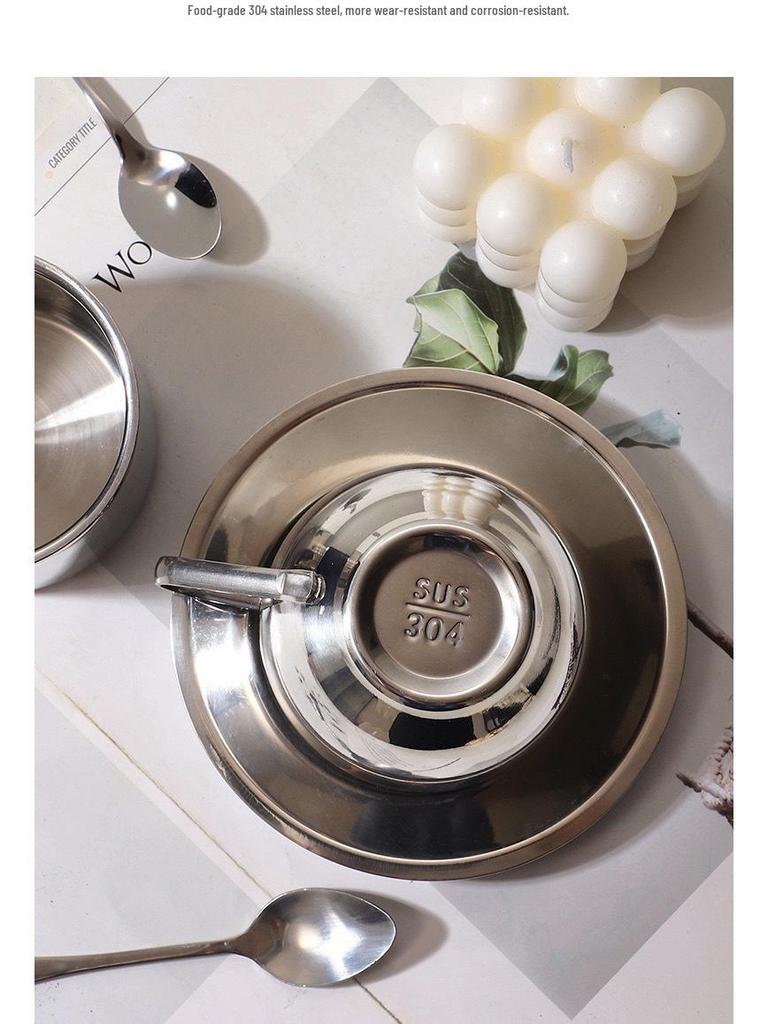 Milan Luxe Stainless Steel Double-Walled Insulated Coffee Mug Set