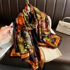 Literary Retro Cashew Totem Printing Silk Scarf Lijin Satin Long Silk Scarf Elegant Temperament Ladies Thin Section Shawl