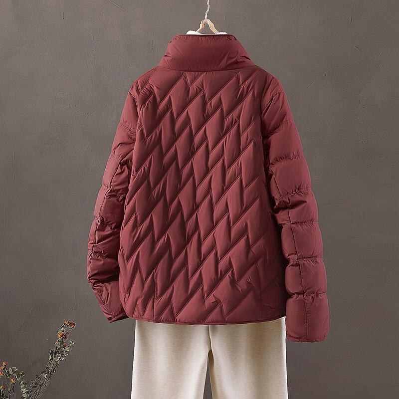 Women's Retro Stand-Collar 90% Duck Down Jacket