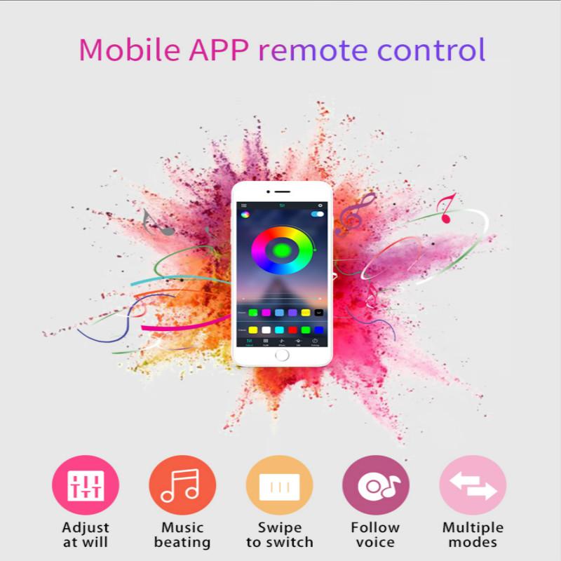 5/4/3M Bluetooth LED Streifen Licht Smart RGB Led Lichter Zimmer Dekor Keine Wasserdicht Diode Flexible Band Controll + Adapter