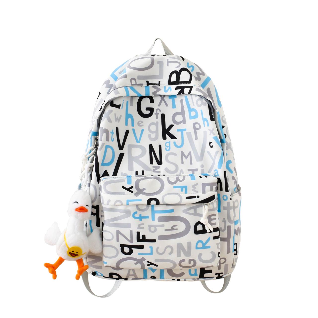 

Школьный рюкзак для мужчин и женщин, студенческий дорожный рюкзак большой емкости белый