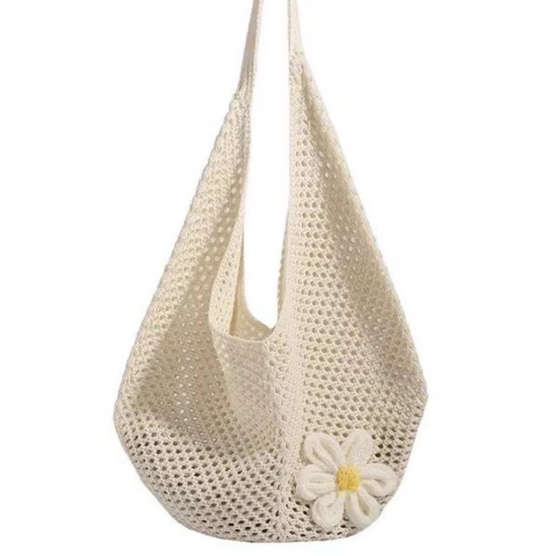 Large-capacity Woven Hollowed-out Underarm Tote Bag Women's Commuter Single-shoulder Beach Vacation Bag