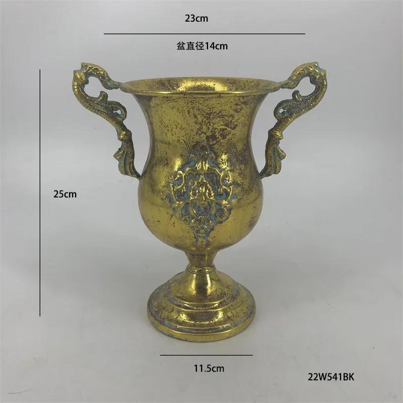 Retro Classic Metal Iron Art Flower Pot Wedding Celebration Holiday Party  Flower Arrangement Decoration Take Pictures Props