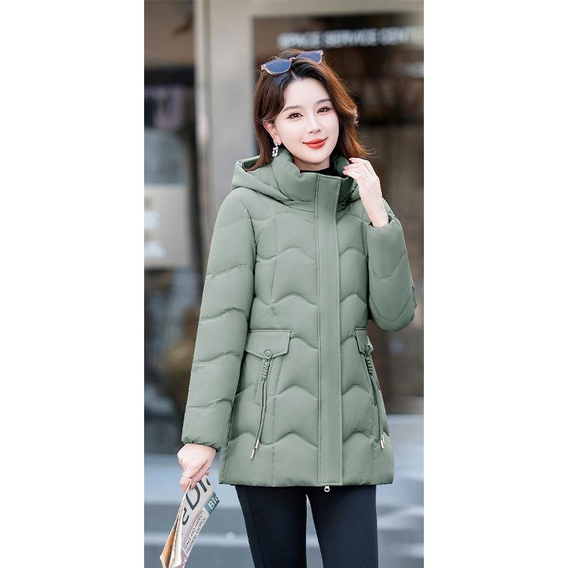Mid-length Slim-fitting Cotton-padded Clothes, Fashionable and Age-reducing, Versatile Thickened and Warm Cotton-padded Jackets