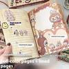 Leather Notebook Full Color Page Notebook Cartoon Cute Student A5 Handbook Horizontal Line Book
