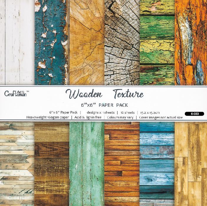 6-inch DIY Photo Album Background Paper - Single-sided, 12 Unique Designs (1 Sheet/Set)