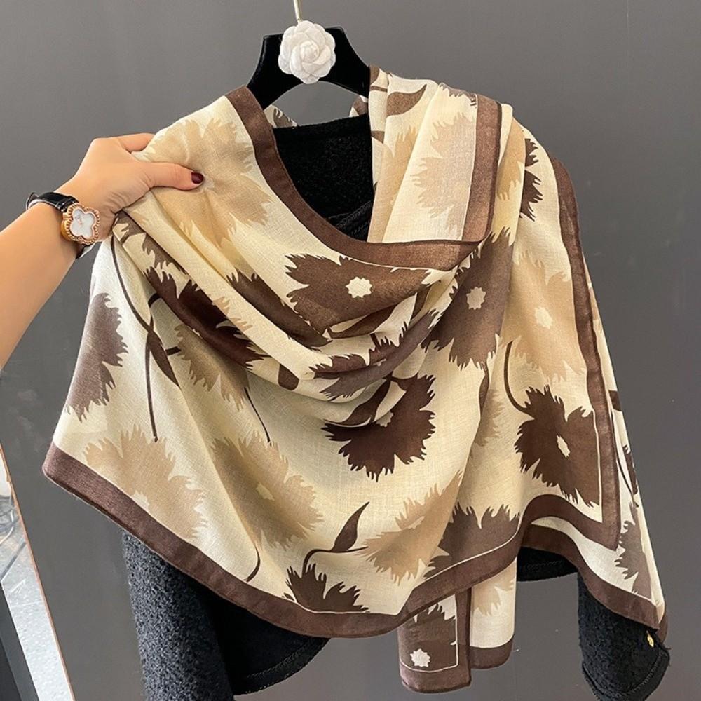 Korean Style Silk Scarf Elegant Long Wraps New Scarves  Women