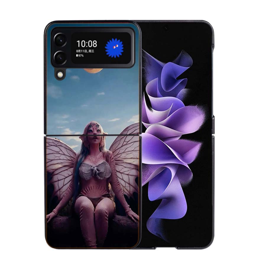 Melanie Martinez Phone Case For Samsung Z Flip 7 6 5G Galaxy Z Flip4 Z Flip5 Z Flip3 Coque Black Hard PC Shell Protective Cover