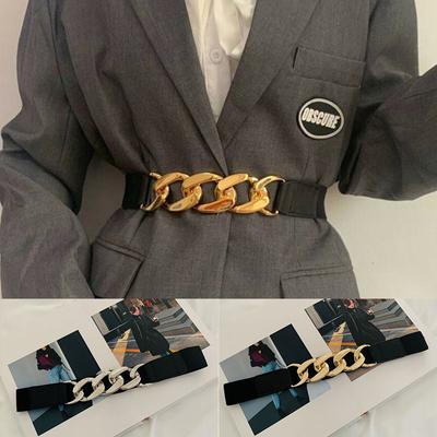 Decorative Dress Girdling Elasticity Simple Chain Thin Belt Elastic Waistband