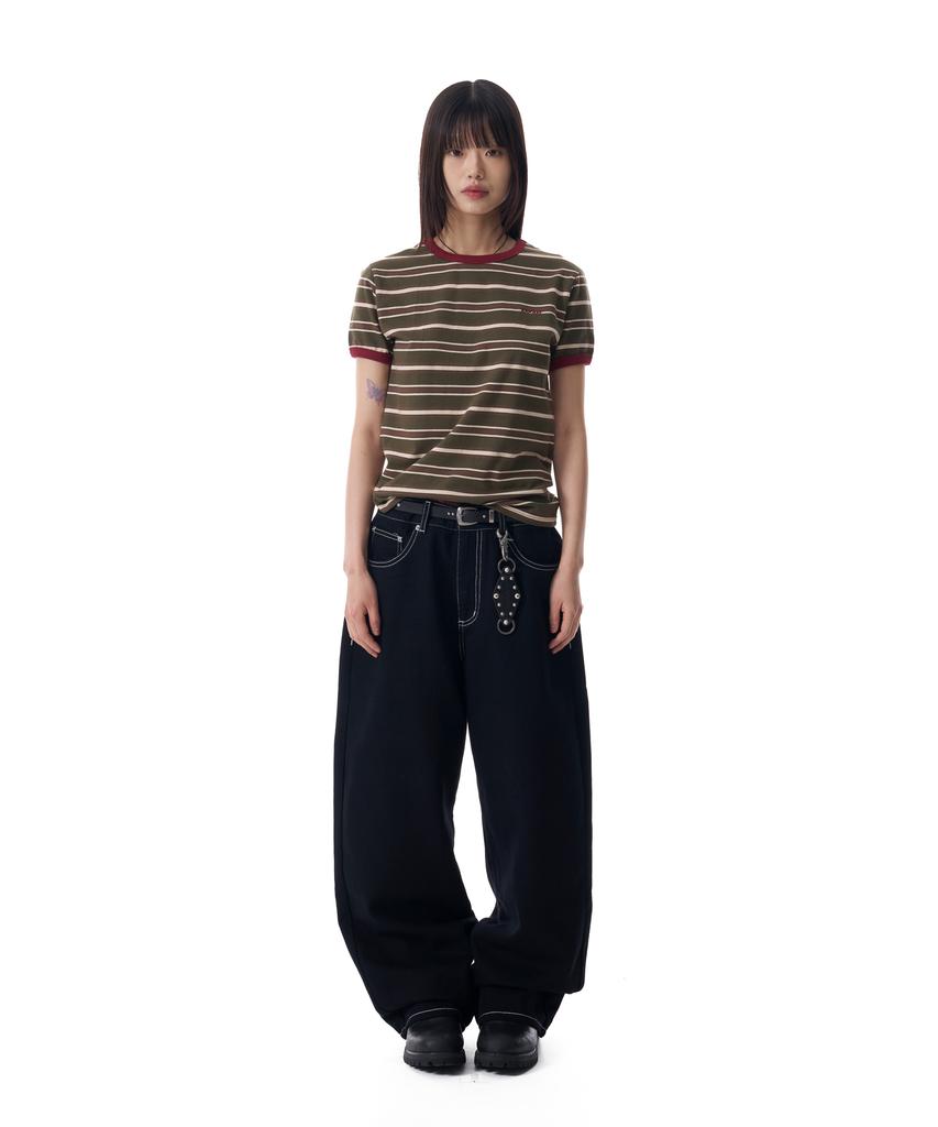 AAKAM Cinch Back Cotton Pants (Black)