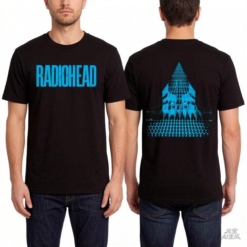 

Radiohead Band Tour Graphic T Shirts Fashion Aesthetic Cotton Tees Summer New Harajuku Men Women Streetwear Oversized Breatha... S разноцветный