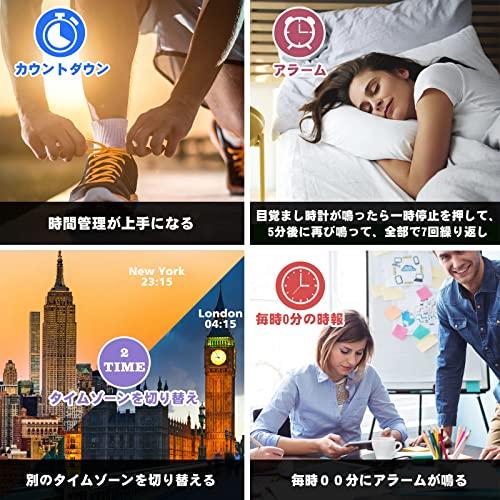 Men's Digital Sports Watch, Ultra-Thin, Simple Design, Unisex, Waterproof, Multi-Function, Date/Day/Alarm/Stopwatch, LED Light, Time Zone Switching, S