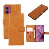 For Motorola Moto G55 5G Case PU Leather Wallet Protective Phone Cover Calf Texture