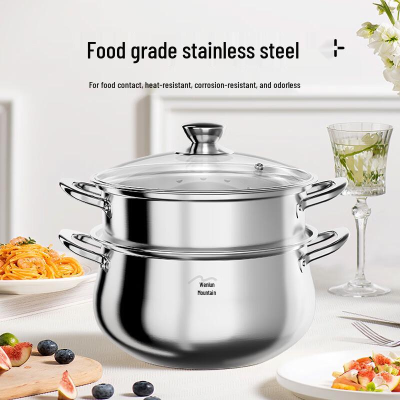 

VELOSAN 304 Stainless Steel Double-Layer Soup Pot