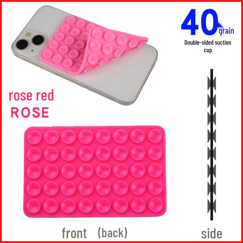 Double-Sided 40-Suction Cup Silicone Phone Holder: Strong Adhesive, Non-Slip Design
