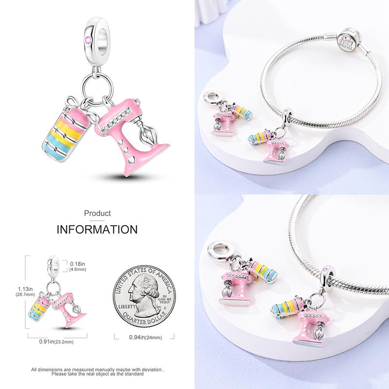 Suitable For 3Mm Authentic Bracelets Genuine Copper Color Pink Ballet Skirt Shoes Romantic Paris Decorative Charms Bead Elements Jewelry Creation