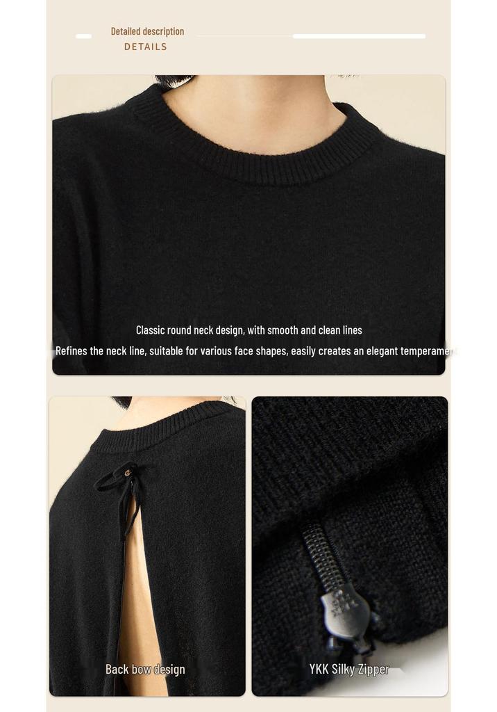 Northern Deer E* Series Women's Back Zip 100% Fine Cashmere Knitwear 15.8 Micron 251415