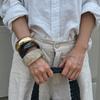 SHIXIN Vintage Brown Resin Acrylic Wide Bangle Bracelet for Women Personalized Geometry Round Thick Bangle Female Hand Jewelry