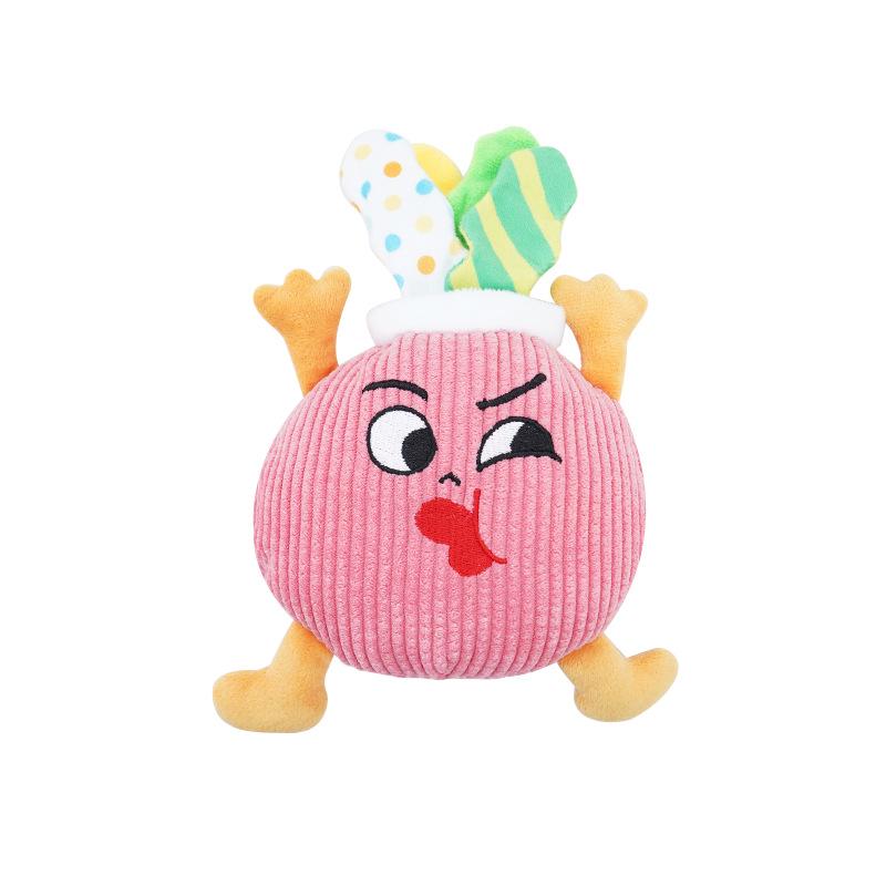 

Interactive Dog Toys: Self-Play, Teething Relief, Energy Burning, Teeth Cleaning, Fun Sounds, Companionship, and Vegetable Design.
