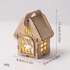 Christmas Luminous Wooden Cabin Ornament - Small House Tree Decoration