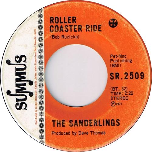 

7inch Record SANDERLINGS - Roller Coaster Ride SR2509 Summus Records 1971 Canada Pop Used
