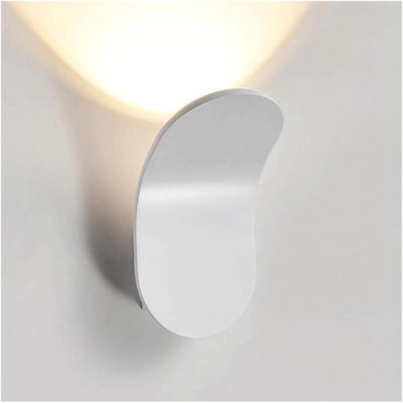 Hotelový Projekt Nástenné Lampy k Posteli - Moderná Minimalistická Nástenná Lampa, Kreatívne Osobnostné Nástenné Svietniky na Balkón, Chodbu, Schodisko (6W)(biely)