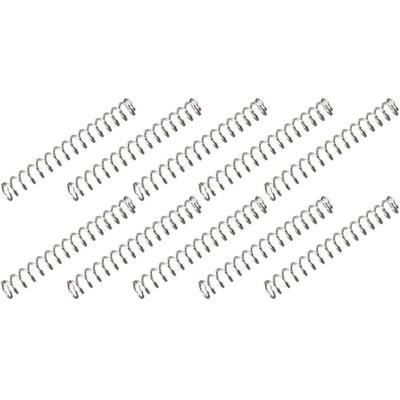 10Pcs Stainless Steel Compression Spring 2mm OD 0.3mm Wire Dia Spring Steel Coil 20mm Free Length Silver Tone Return Spring