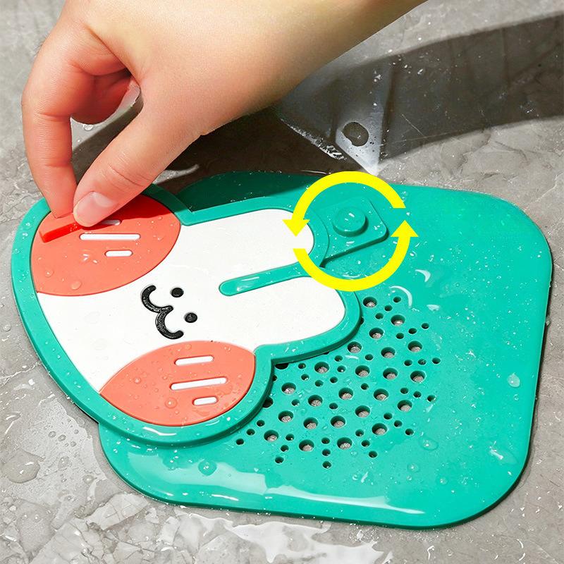 Silicone Drain Strainer Odor Proof Floor Sink Filter, Bathroom Shower Bath Waste Cover for Hair Catcher and Clog Prevention