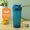 Proteinový šejkr s kulovým mixérem 600 ml Přenosný hrnek na šejkr se širokými ústy pro snadné míchání Láhev šejkru na syrovátkový protein na koktejly