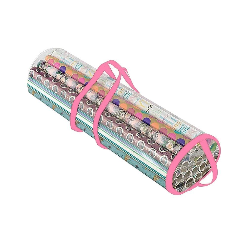 Transparent Wrapping Paper Storage Bag Cylinder Decorative Papers Organizer Under Bed Storage 840₽