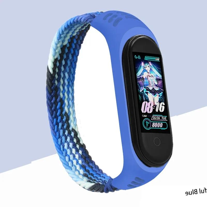 Armband für Xiaomi Mi Band 6 7 Armband Nylon Geflochtenes Solo Loop Pulseira Armband Miband5 Armband Gürtel Correa Mi Band 5 4 3 6 7