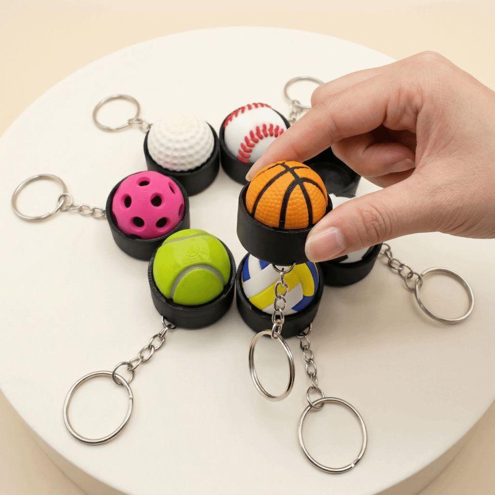 Sports Theme 3D Printed Keychain Creative Design Clicker Keychain Daily Carry