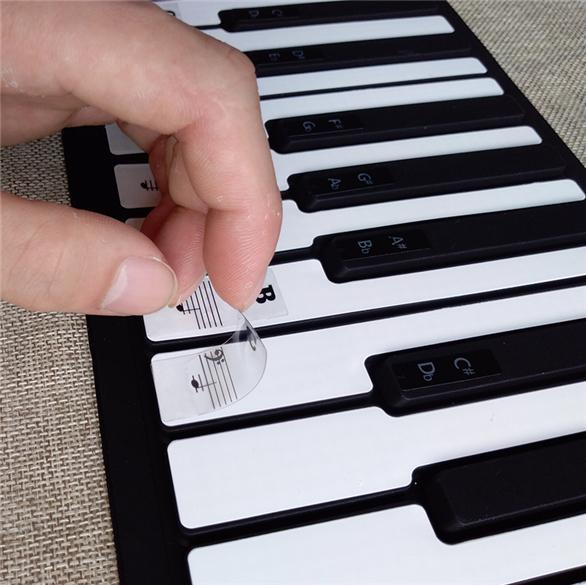 Creative Piano Decorations Fashion Piano Sticker Keyboard Note Notation Stickers Staves Stickers