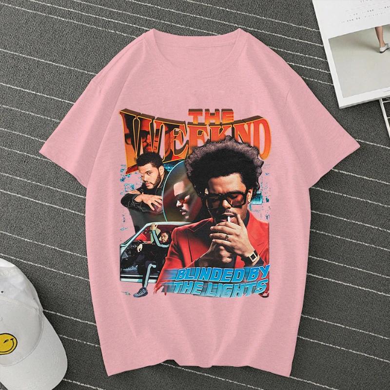 Pop Singer Artist The Weeknd Print Anime Tops Tees Clothes Unisex T-shirt Women Cartoon Tee Short Sleeve Fashion Girls T Shirt