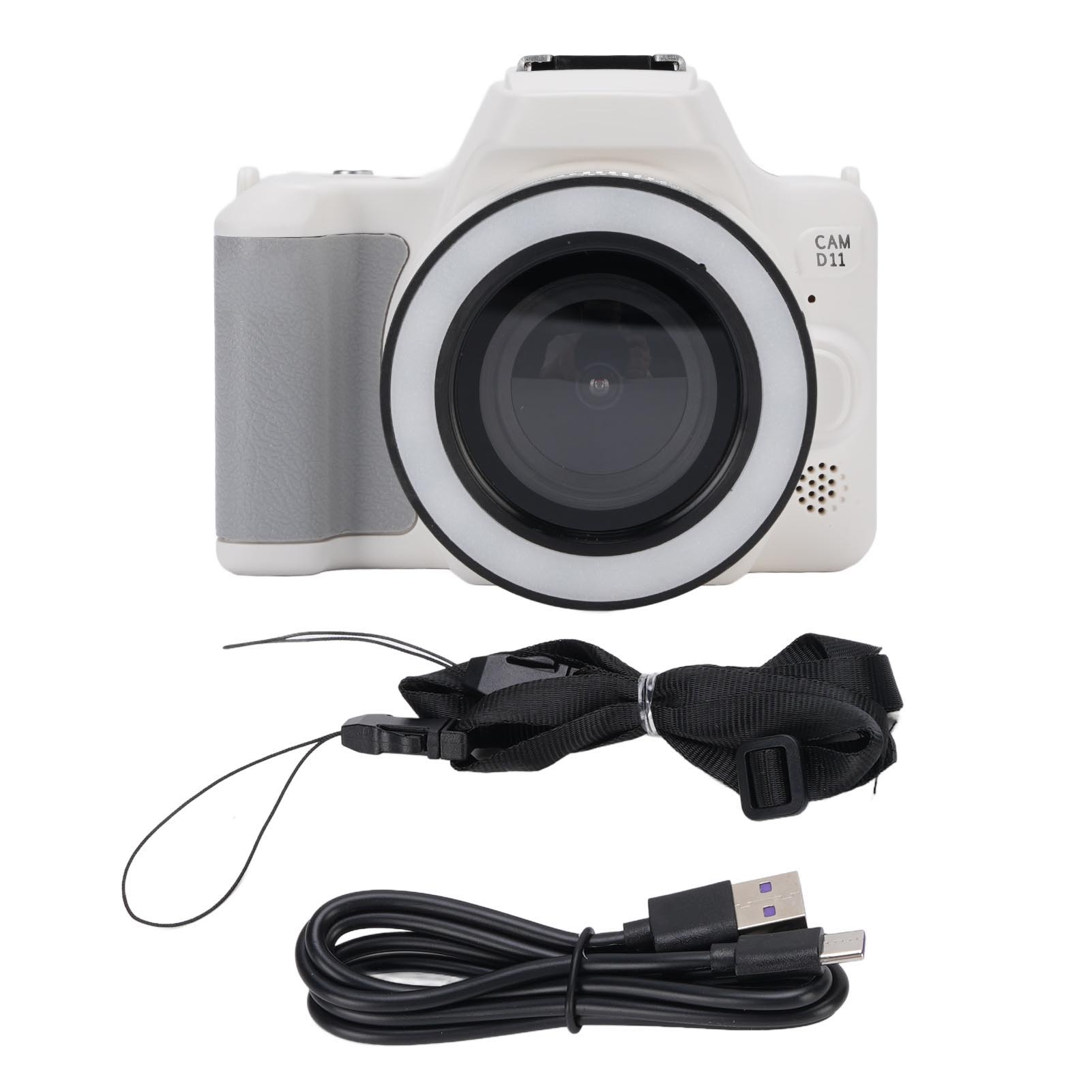 

48MP 2K Digital Camera Double Lens Portable 16X Zoom Camera with Games Music Filters for Travel чорний